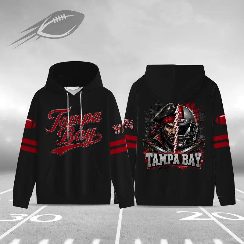 Unisex Football City Hoodie – Vintage Mascot Helmet Graphic Game Day Pullover Sweatshirt