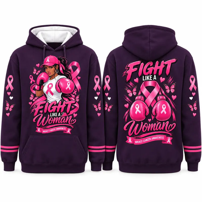 Stronger Together Pink Ribbon Hoodie