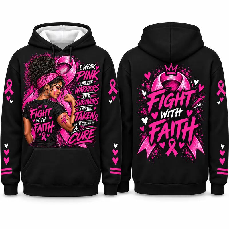 Stronger Together Pink Ribbon Hoodie