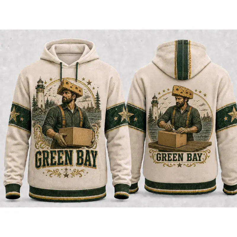 Vintage City Football Hoodie – Retro Game Day All-Over Print Pullover for Football Fans