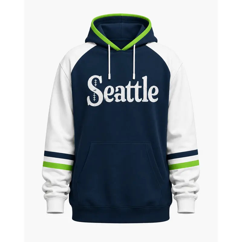 Vintage City Football Raglan Hoodie