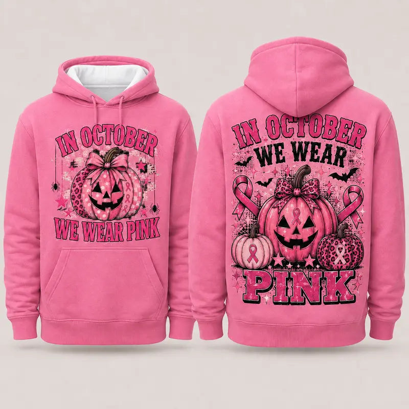 Spooky Pink Awareness Halloween Hoodie