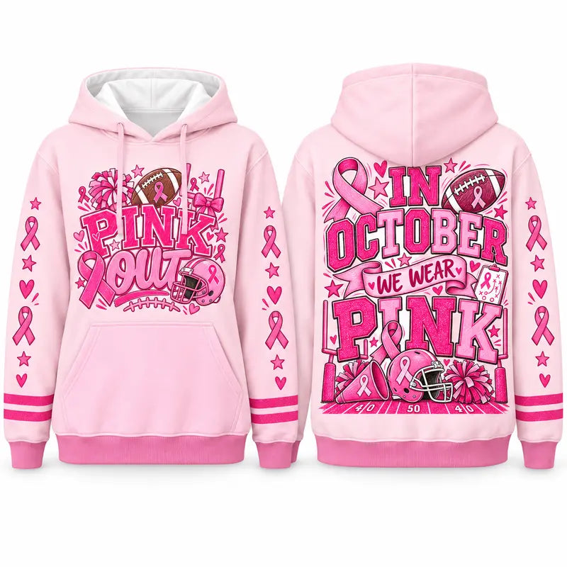 Pink Out Tackle Cancer Hoodie