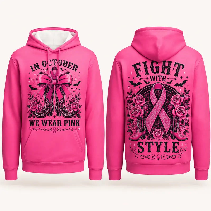 Spooky Pink Awareness Halloween Hoodie