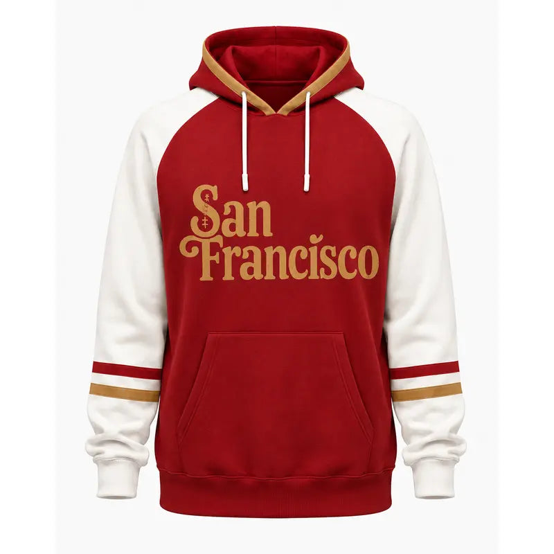 Vintage City Football Raglan Hoodie