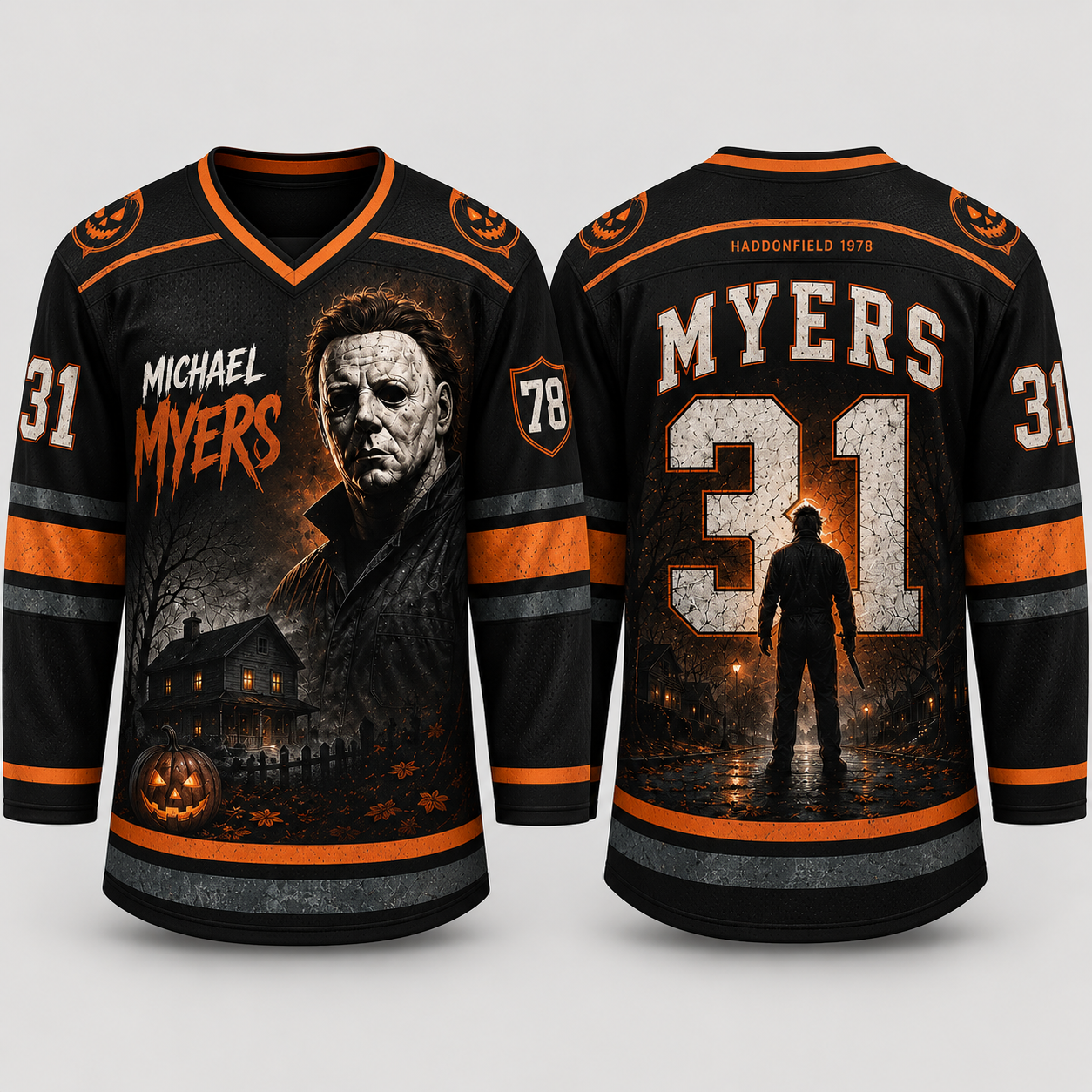 Horror Slasher Hockey Jersey, Classic Horror Movie Shirt