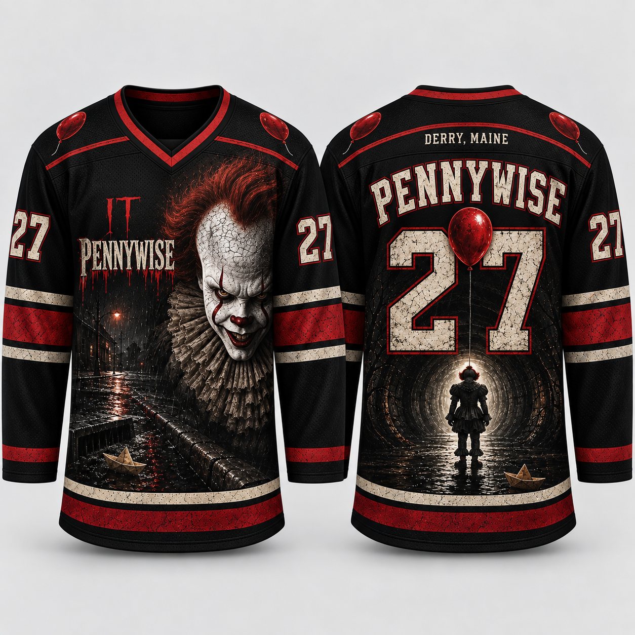 Horror Slasher Hockey Jersey, Classic Horror Movie Shirt