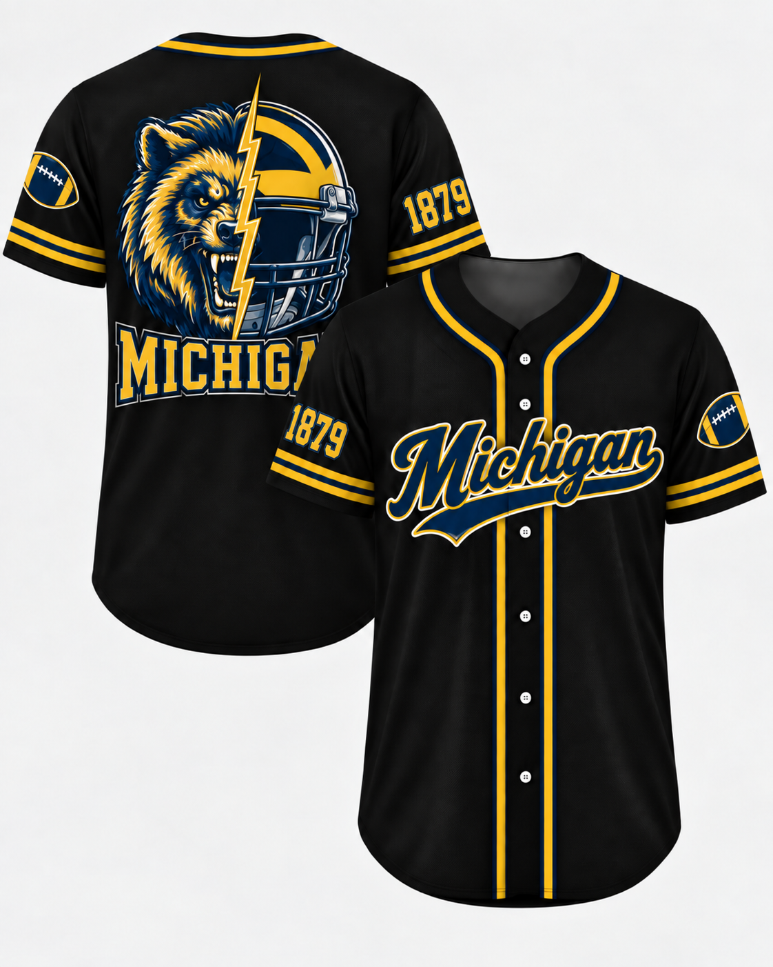 Vintage College Football City Jersey – Game Day Fan Baseball Shirt