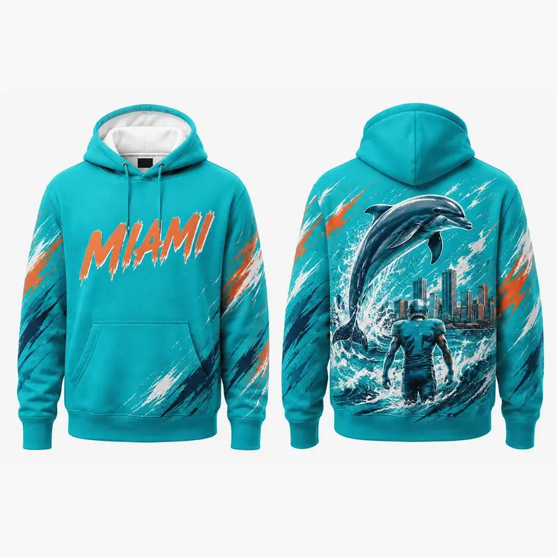 Football City Mascot Graphic Hoodie – Retro Game Day Fan Pullover