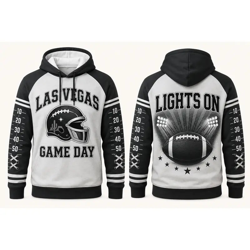 Football Game Day Hoodie Collection – Vintage City & Mascot Graphic Pullover for Football Fans