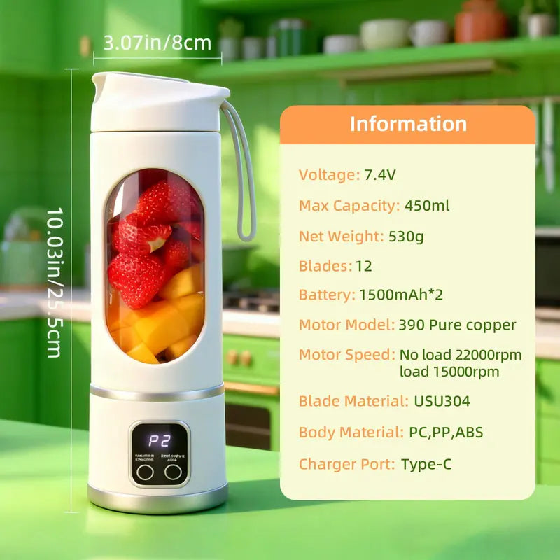Portable USB Rechargeable Blender – Smoothie & Shake Maker