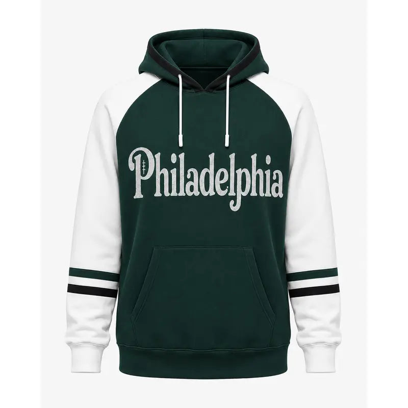 Vintage City Football Raglan Hoodie