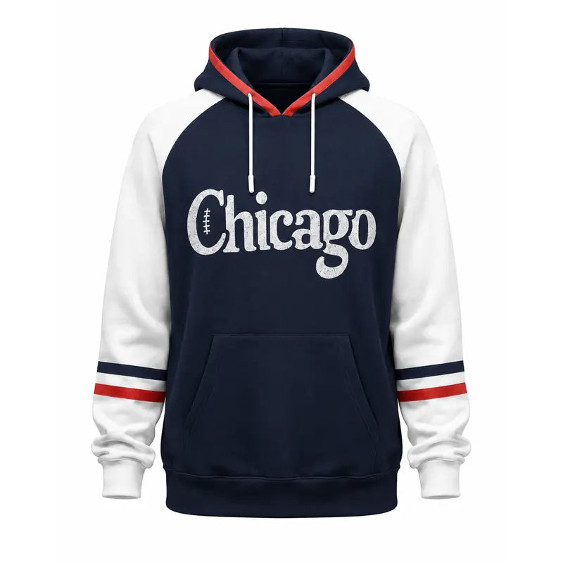 Vintage City Football Raglan Hoodie