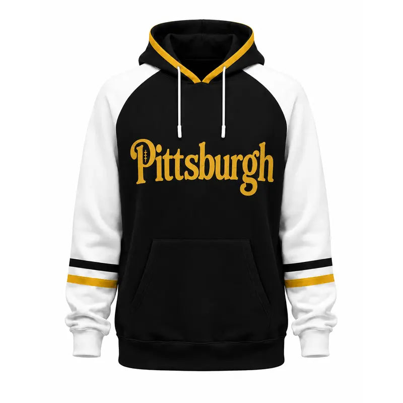Vintage City Football Raglan Hoodie