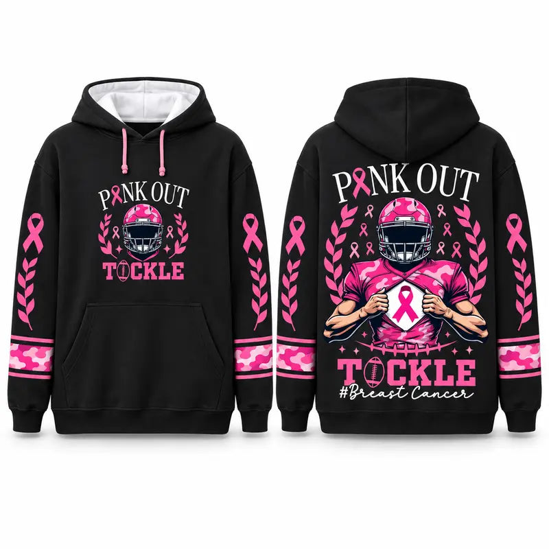 Pink Out Tackle Cancer Hoodie