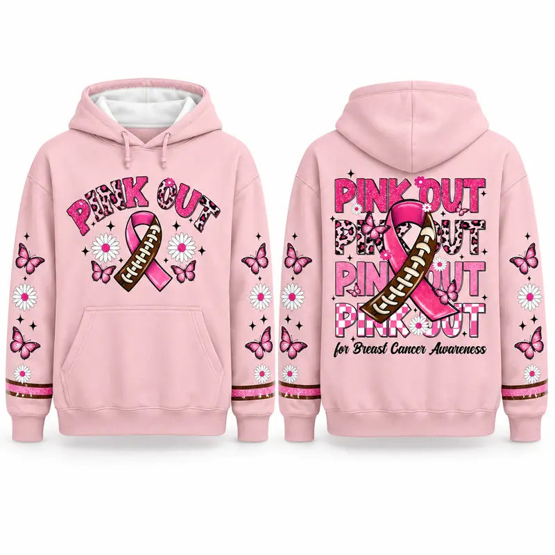 Pink Out Tackle Cancer Hoodie