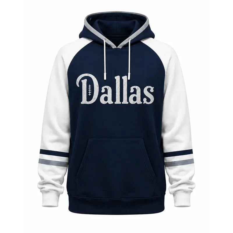 Vintage City Football Raglan Hoodie