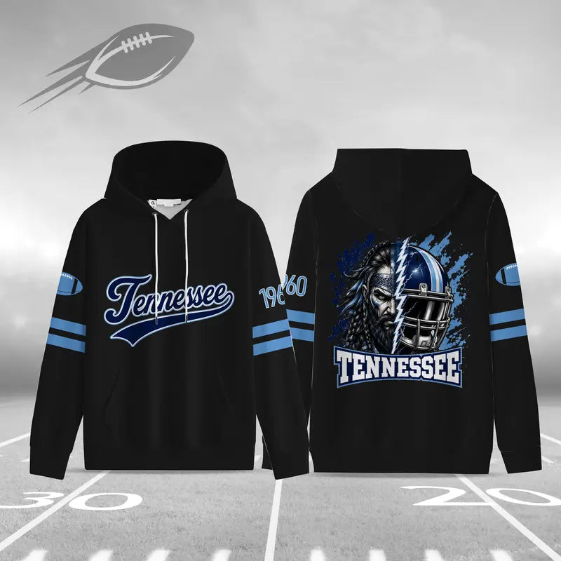 Unisex Football City Hoodie – Vintage Mascot Helmet Graphic Game Day Pullover Sweatshirt