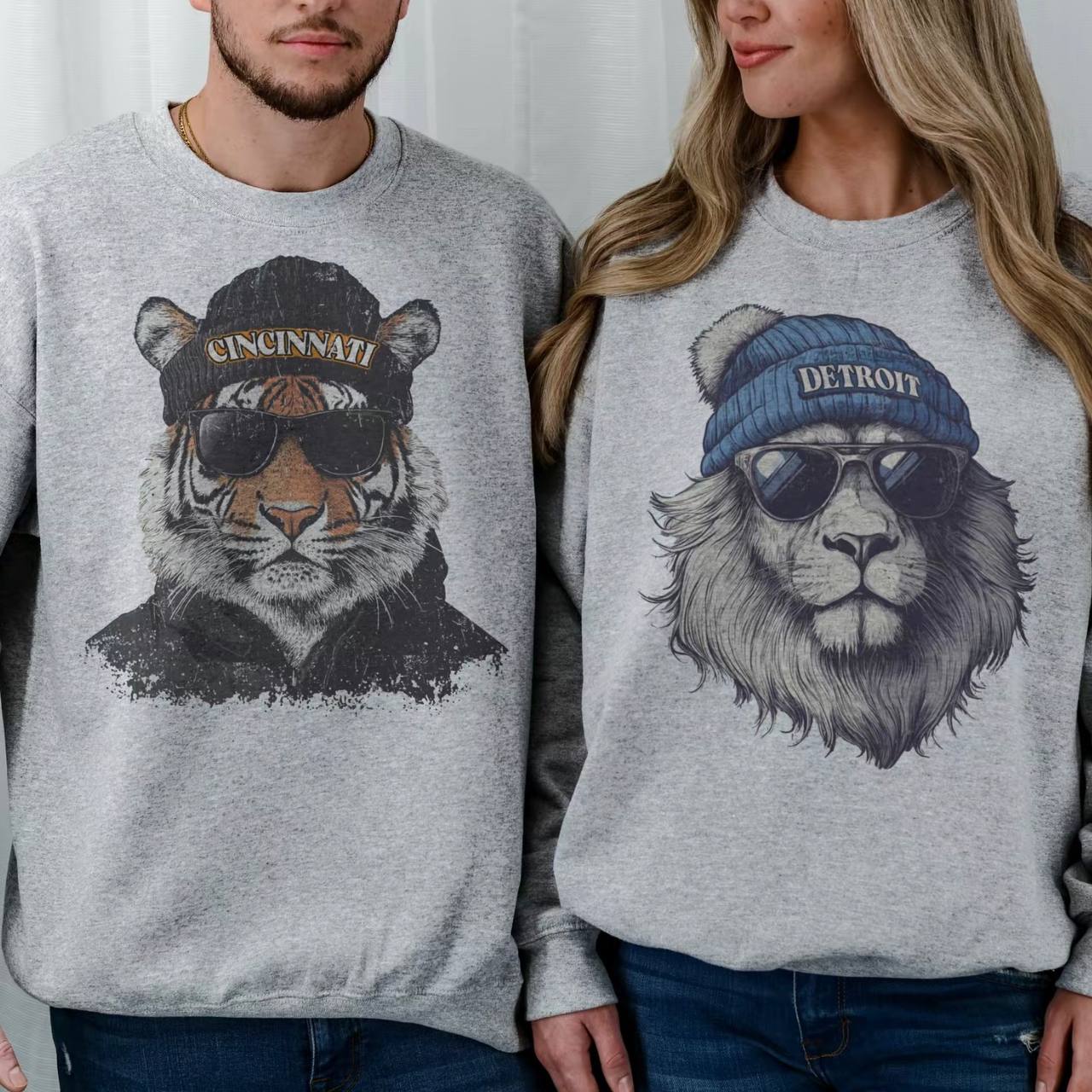 Spirit Animal Football Graphic Sweatshirts City Animal Sports Pullover Game Day City Football Sweatshirt CaSual Game Home Town Pullover
