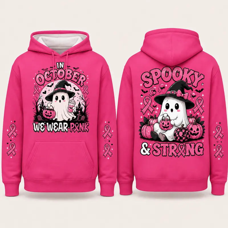 Spooky Pink Awareness Halloween Hoodie