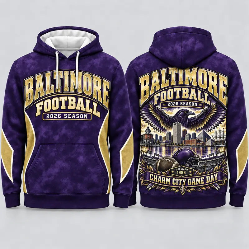 Game Day City Football Hoodie – Retro Helmet Graphic, 32 City Styles