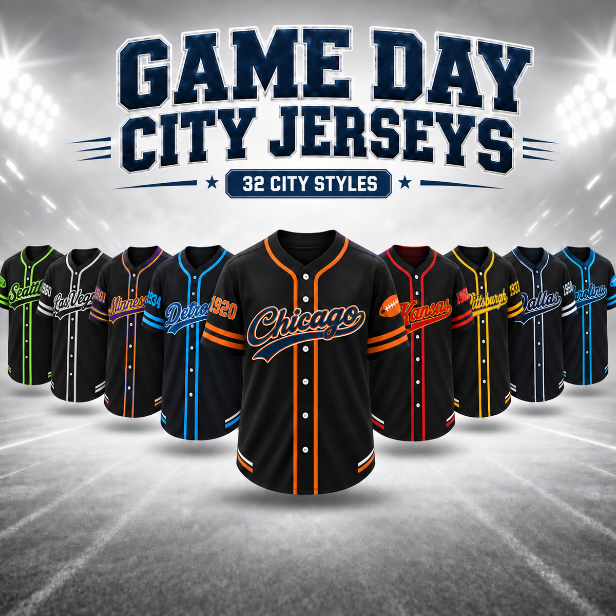 Football Team Baseball Jersey, Game Day Shirt for Football Lover