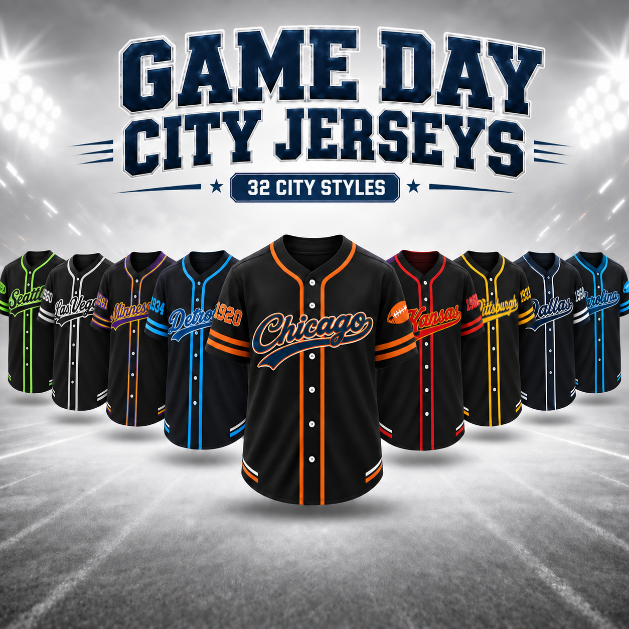 Football Team Baseball Jersey, Game Day Shirt for Football Lover