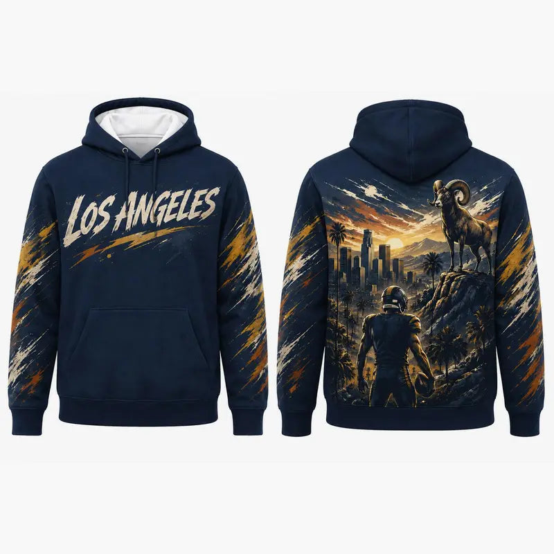 Football City Mascot Graphic Hoodie – Retro Game Day Fan Pullover