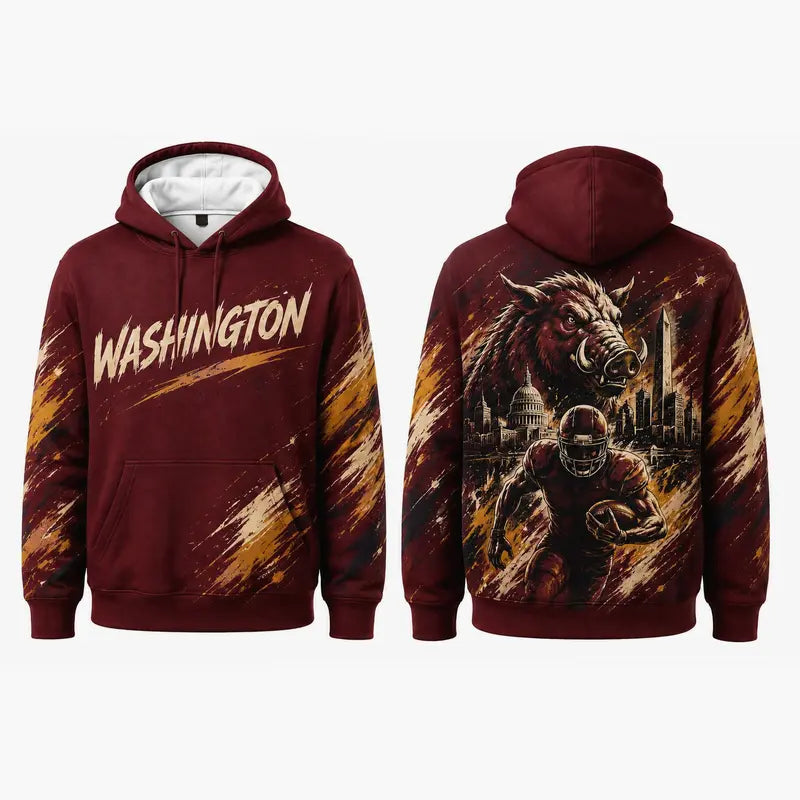 Football City Mascot Graphic Hoodie – Retro Game Day Fan Pullover