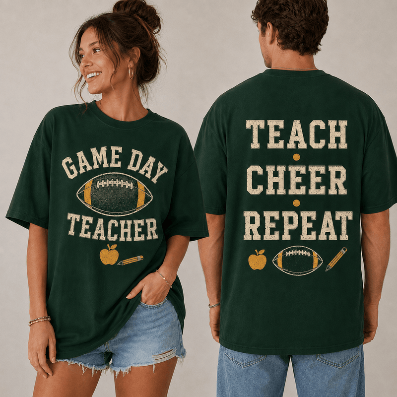 Game Day Teacher 3D T-Shirt