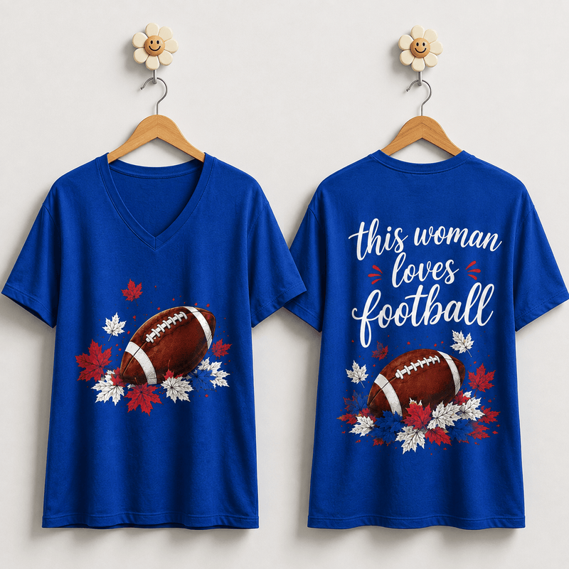 This Woman Loves Football V-neck