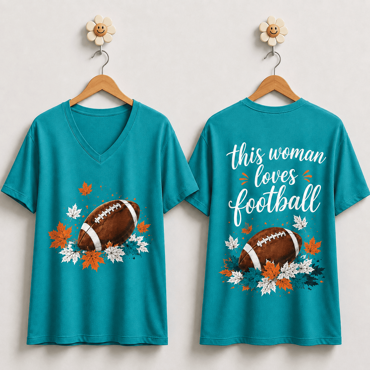 This Woman Loves Football V-neck