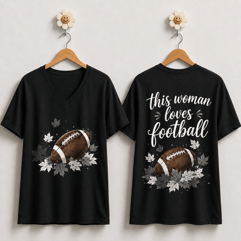 This Woman Loves Football V-neck