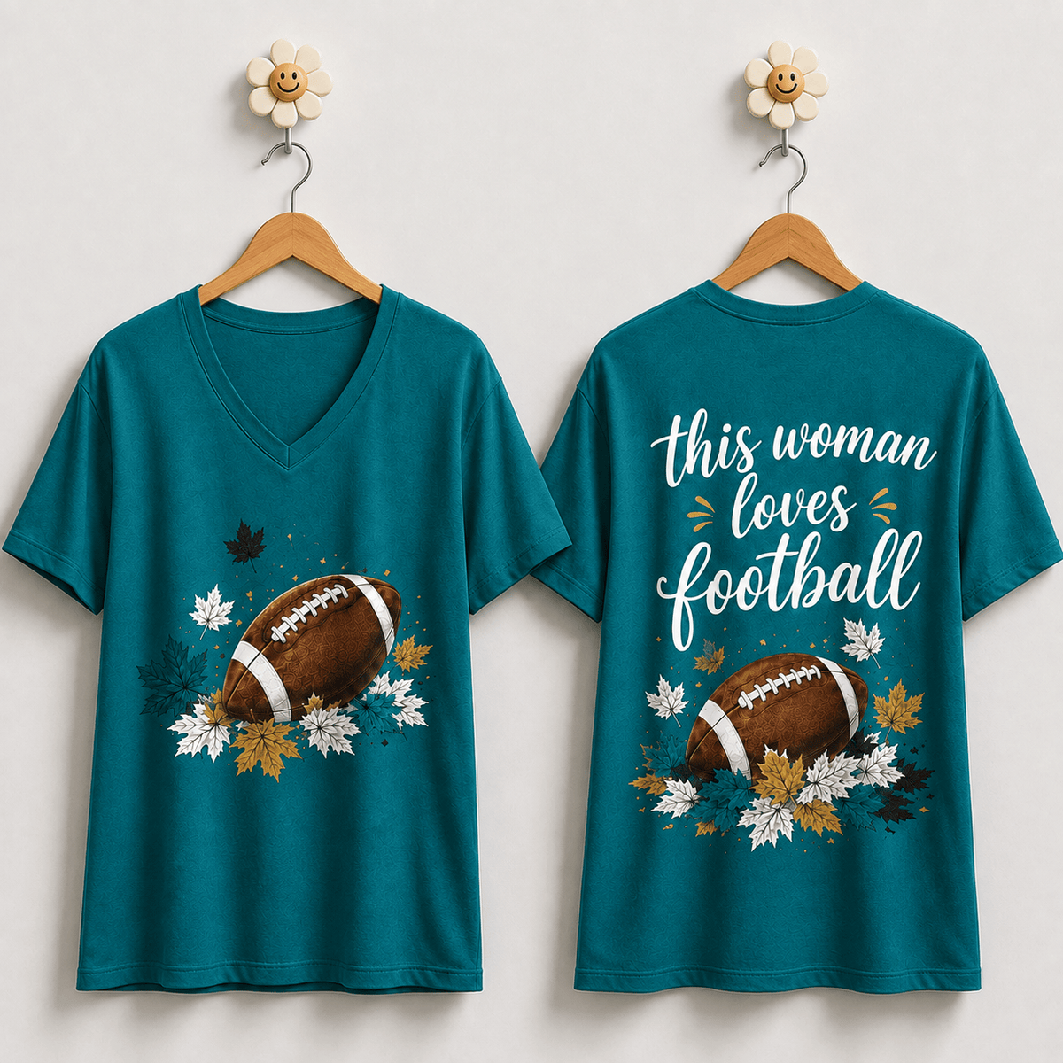 This Woman Loves Football V-neck
