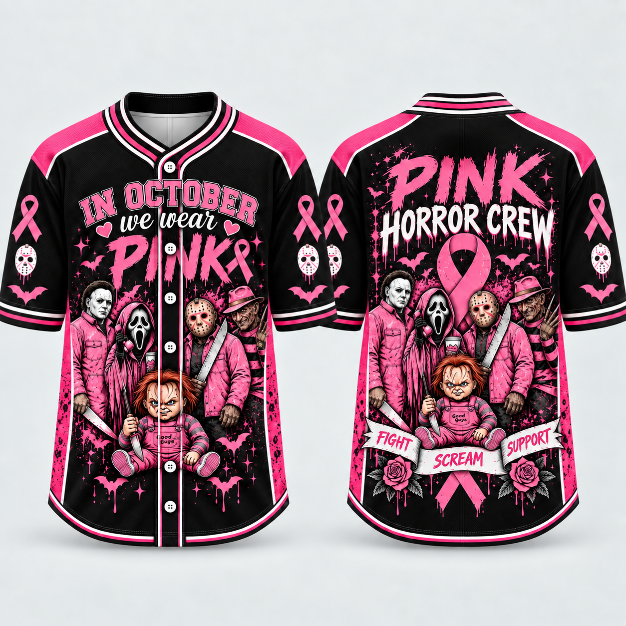 Pink Horror Jersey Collection – Spooky Style, Strong Spirit & October Support