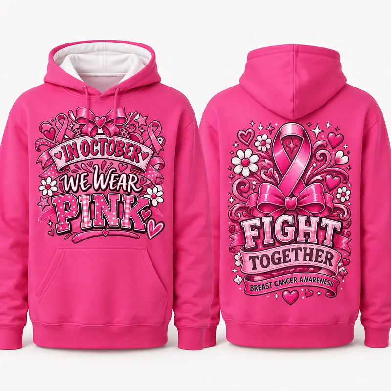 Pink Power Halloween Breast Cancer Hoodie