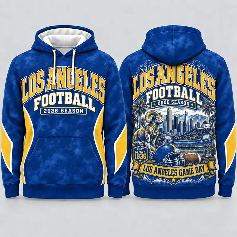 Game Day City Football Hoodie – Retro Helmet Graphic, 32 City Styles