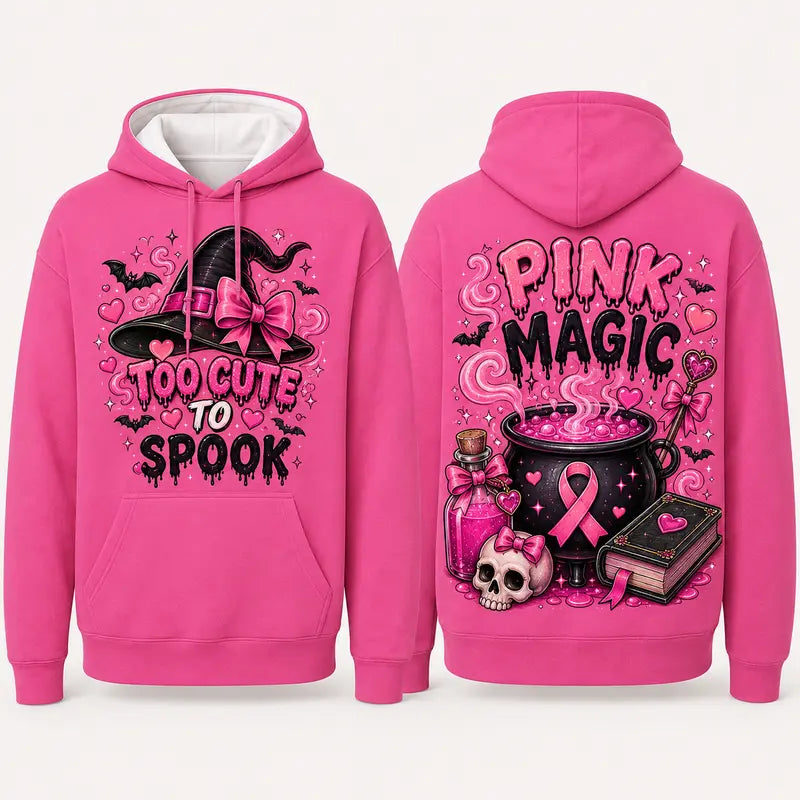Pink Power Halloween Breast Cancer Hoodie