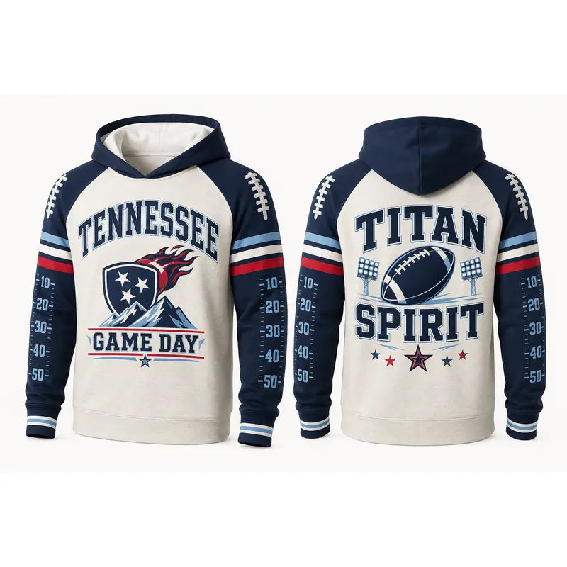 Football Game Day Hoodie Collection – Vintage City & Mascot Graphic Pullover for Football Fans