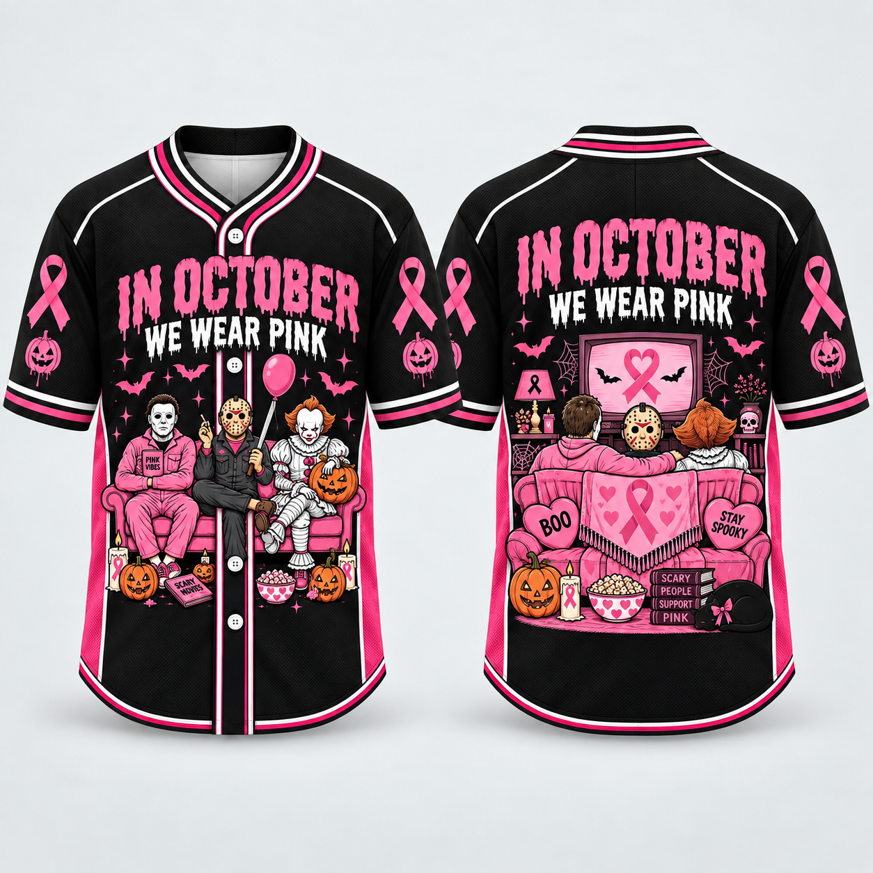Pink Horror Jersey Collection – Spooky Style, Strong Spirit & October Support