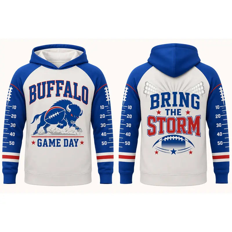 Football Game Day Hoodie Collection – Vintage City & Mascot Graphic Pullover for Football Fans