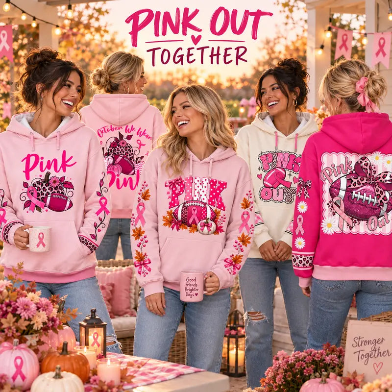 Pink Out Tackle Cancer Hoodie