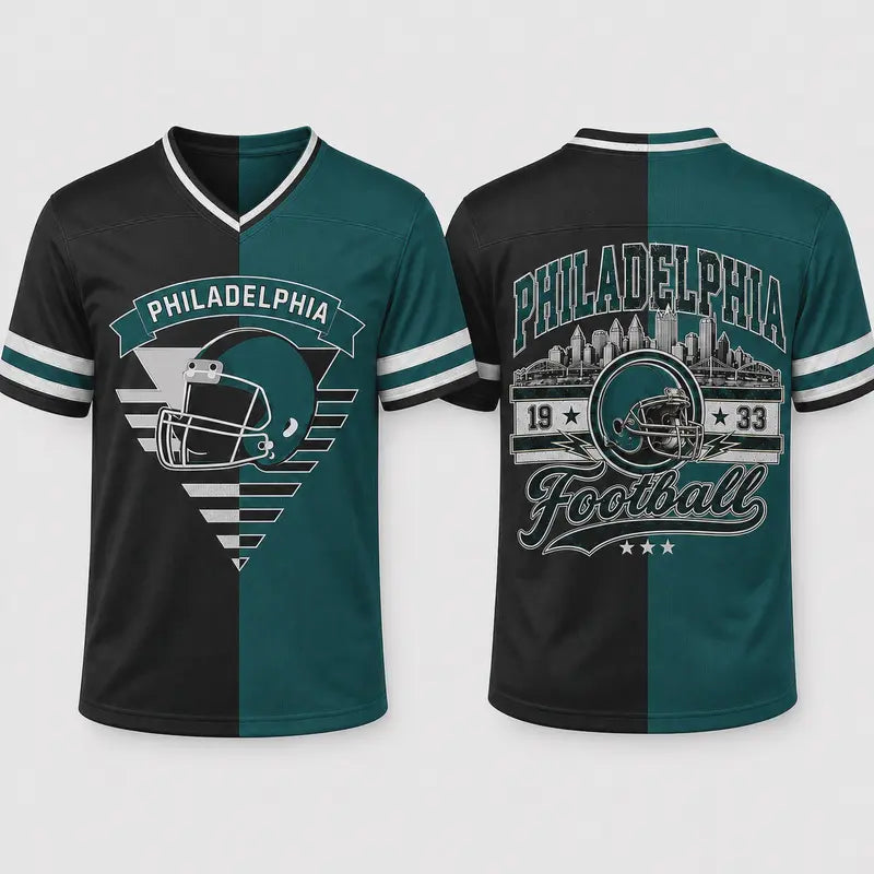 Unisex Two-Tone V-Neck Fan Jersey