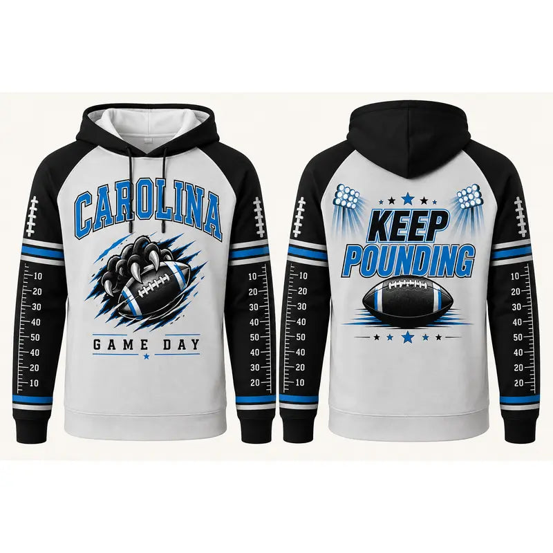 Football Game Day Hoodie Collection – Vintage City & Mascot Graphic Pullover for Football Fans