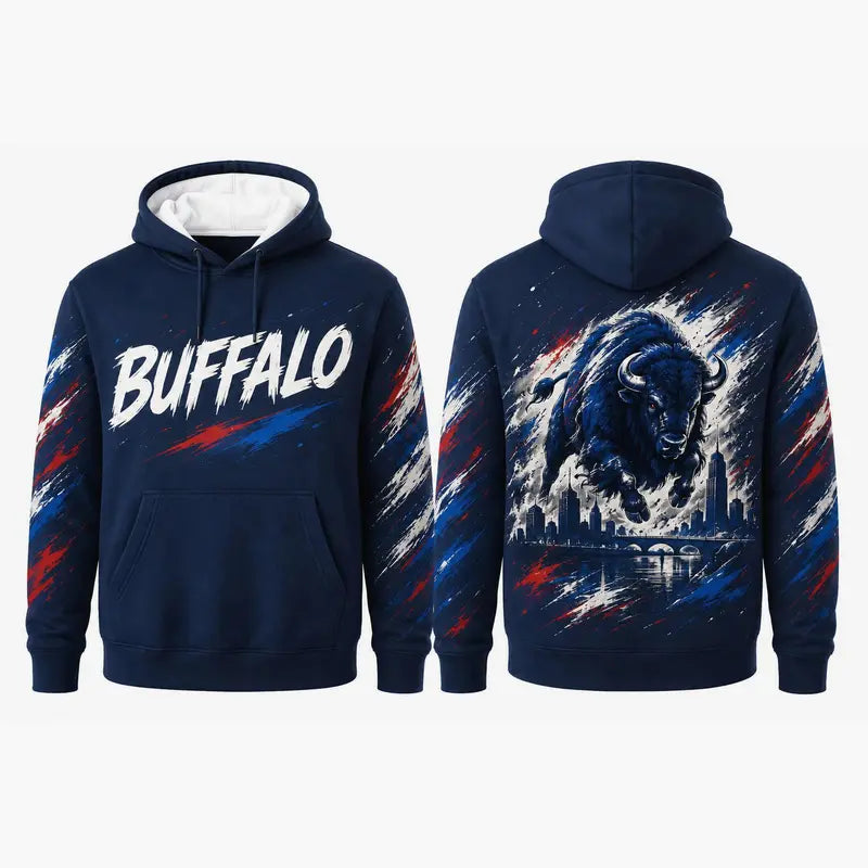 Football City Mascot Graphic Hoodie – Retro Game Day Fan Pullover