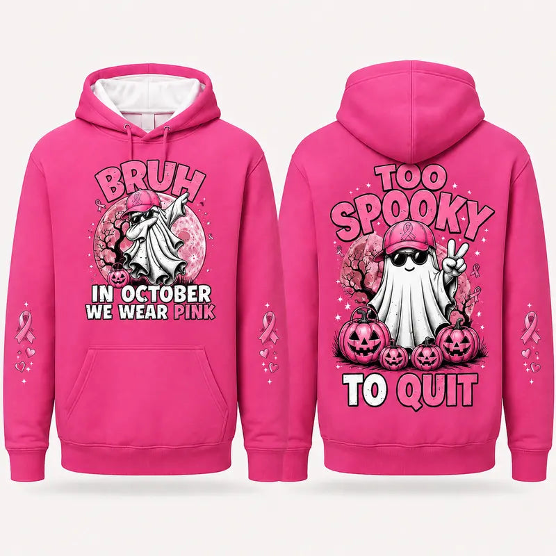 Spooky Pink Awareness Halloween Hoodie