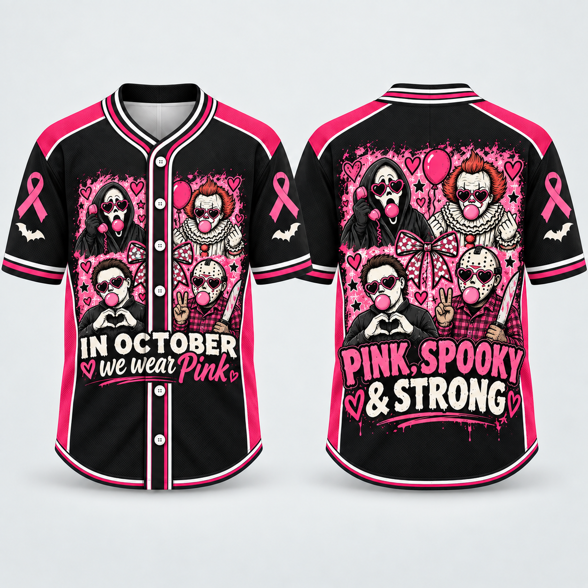 Pink Horror Jersey Collection – Spooky Style, Strong Spirit & October Support