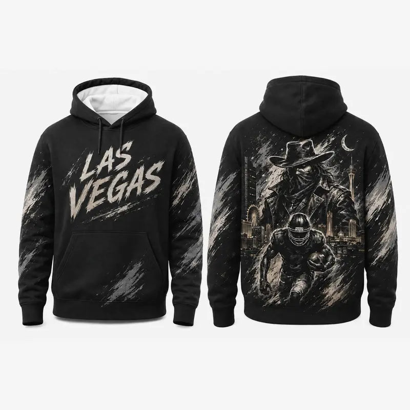 Football City Mascot Graphic Hoodie – Retro Game Day Fan Pullover