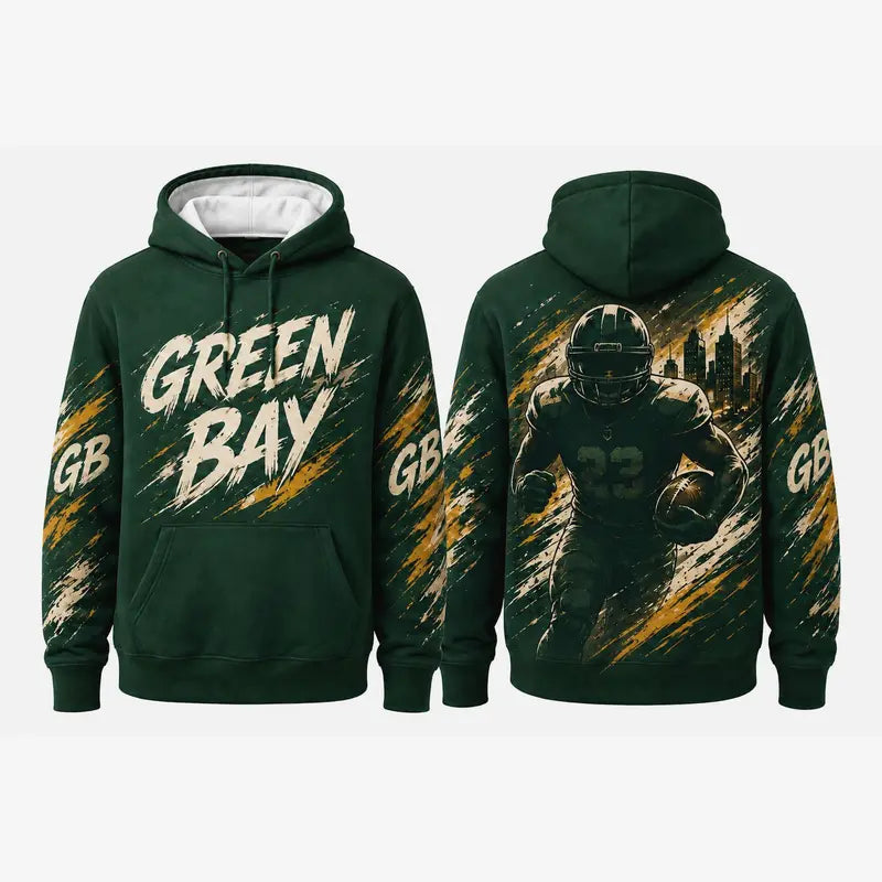 Football City Mascot Graphic Hoodie – Retro Game Day Fan Pullover
