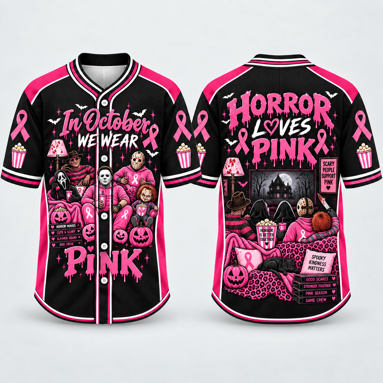 Pink Horror Jersey Collection – Spooky Style, Strong Spirit & October Support